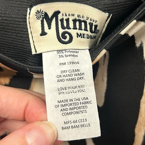 Show Me Your Mumu Cheetah Print Bam Bam Bells Pull On Pants Womens Size Medium - Picture 2 of 3